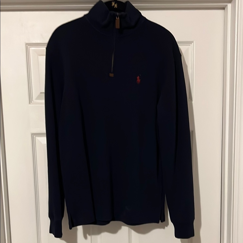 Polo by Ralph Lauren Blue Sweatshirt with Stand-Up Collar